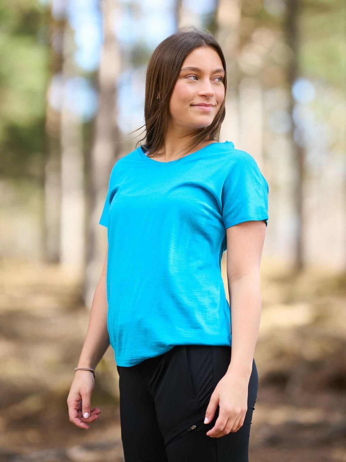 Bergans Whenever Merino Tee Women Aqua Lagoon