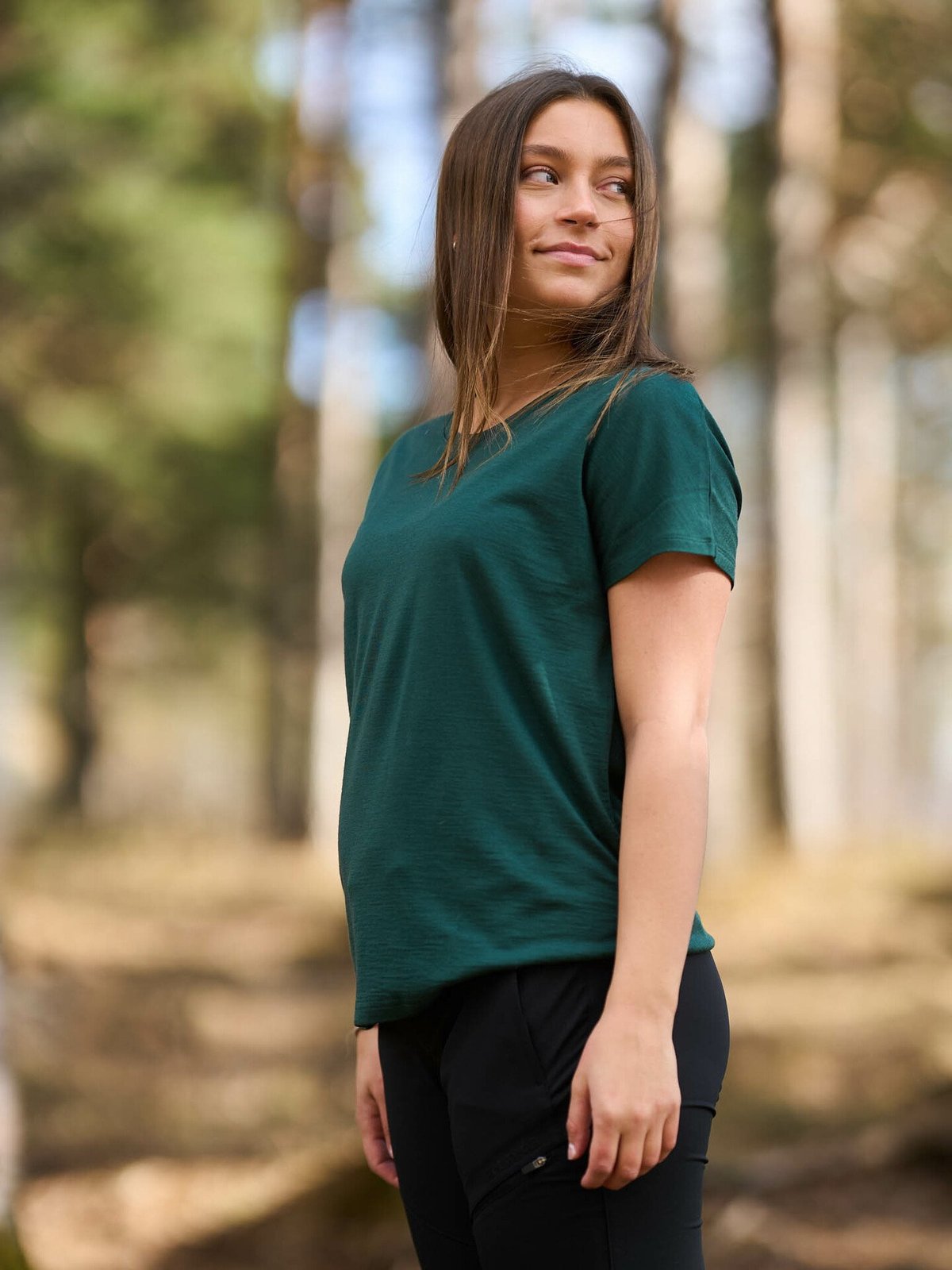 Bergans Whenever Merino Tee Women Duke Green