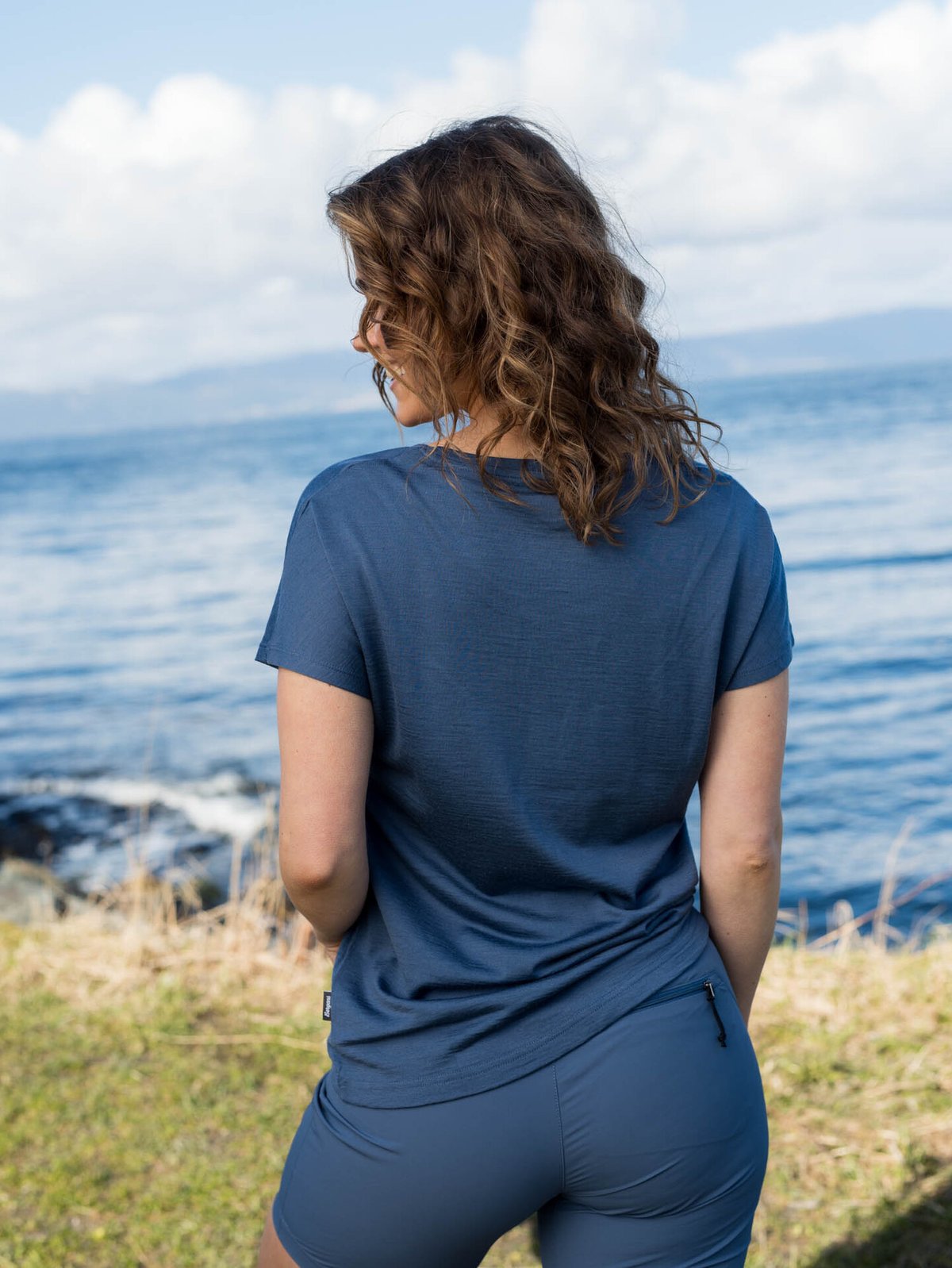 Bergans Whenever Merino Tee Women Granite Blue