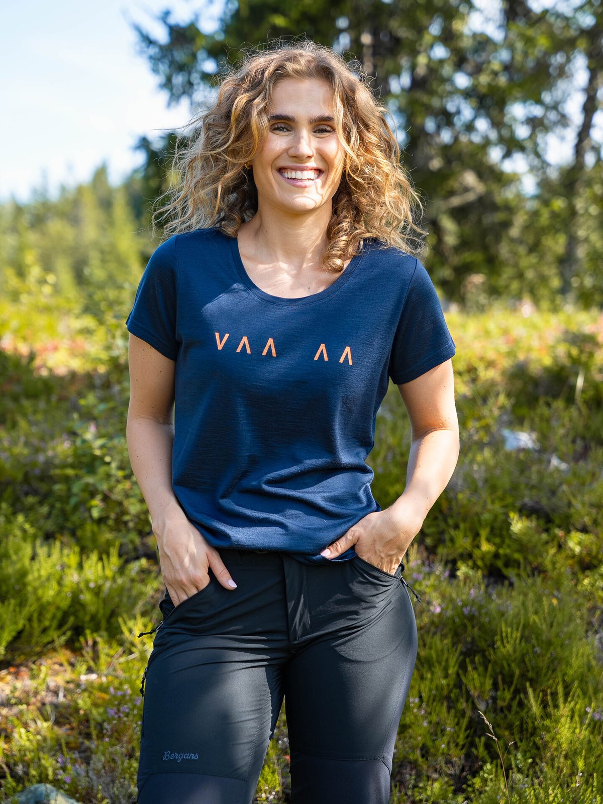 Bergans Vaagaa Explore Merino Tee Women NavyBlue