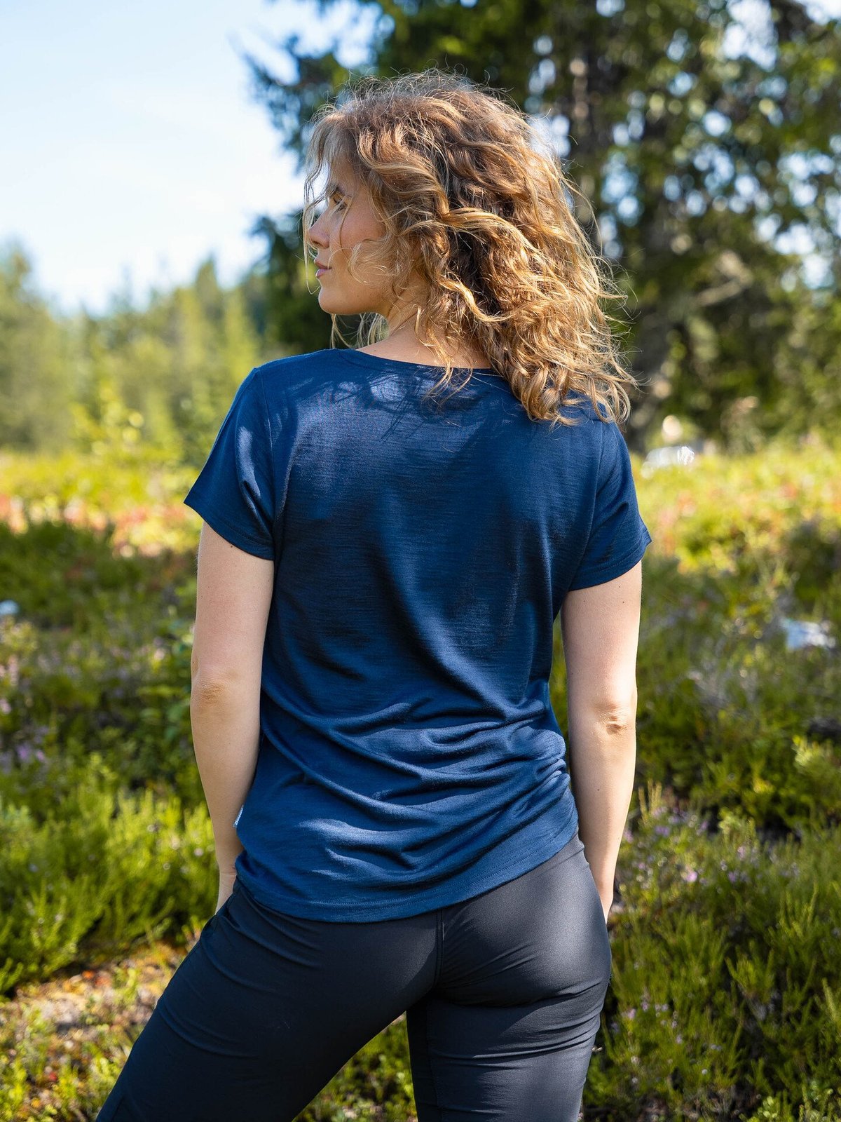Bergans Vaagaa Explore Merino Tee Women NavyBlue
