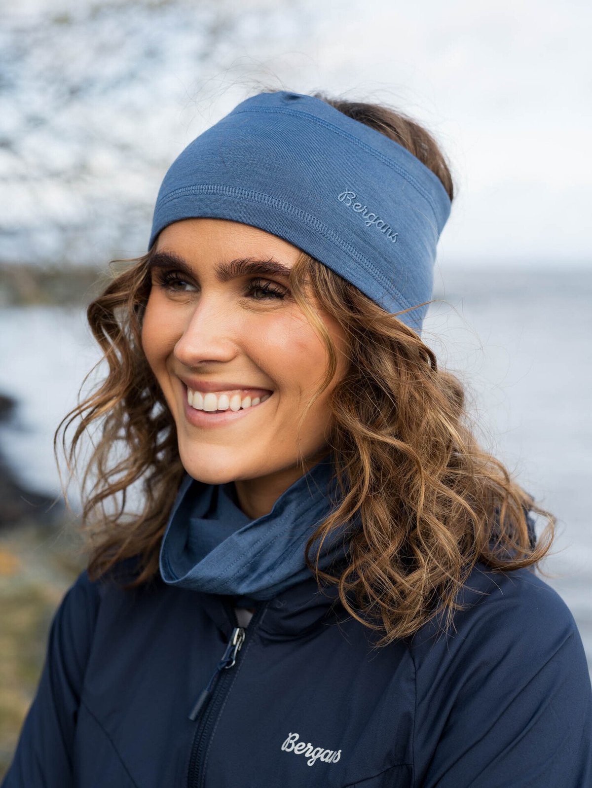 Bergans Wool Headband Granite Blue