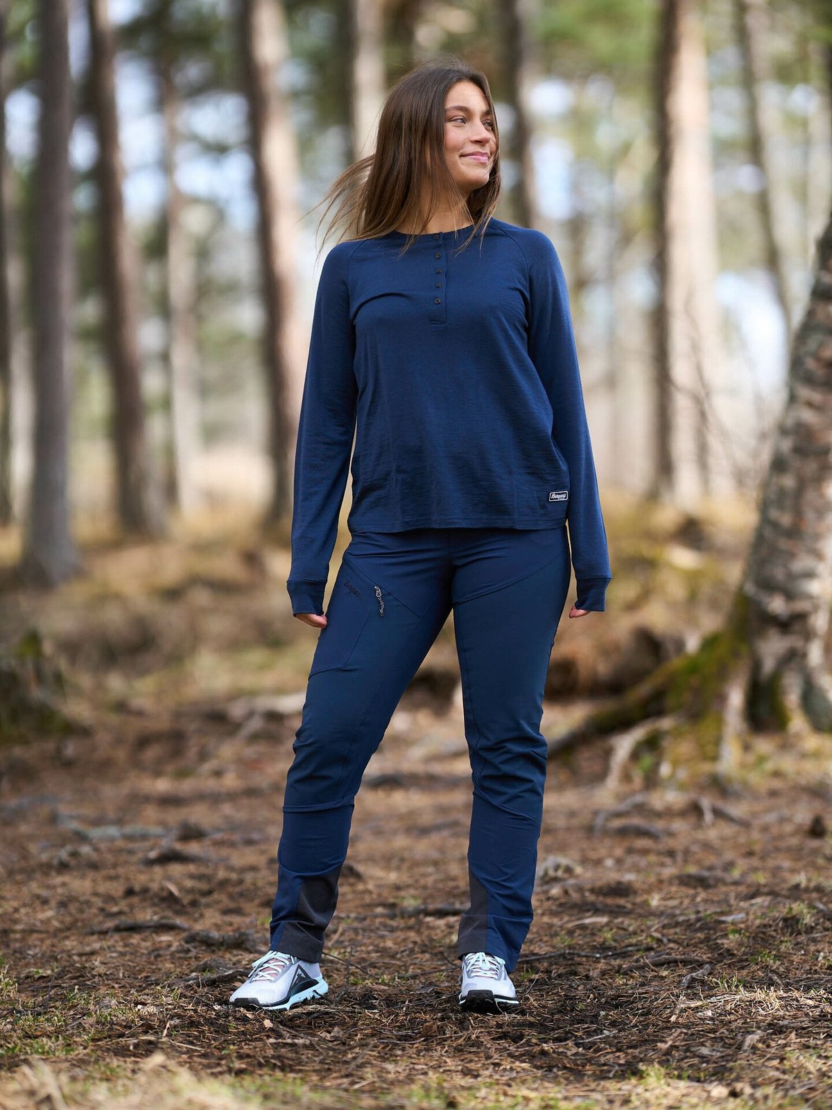 Bergans Lysebu Wool Henley Women Navy Blue