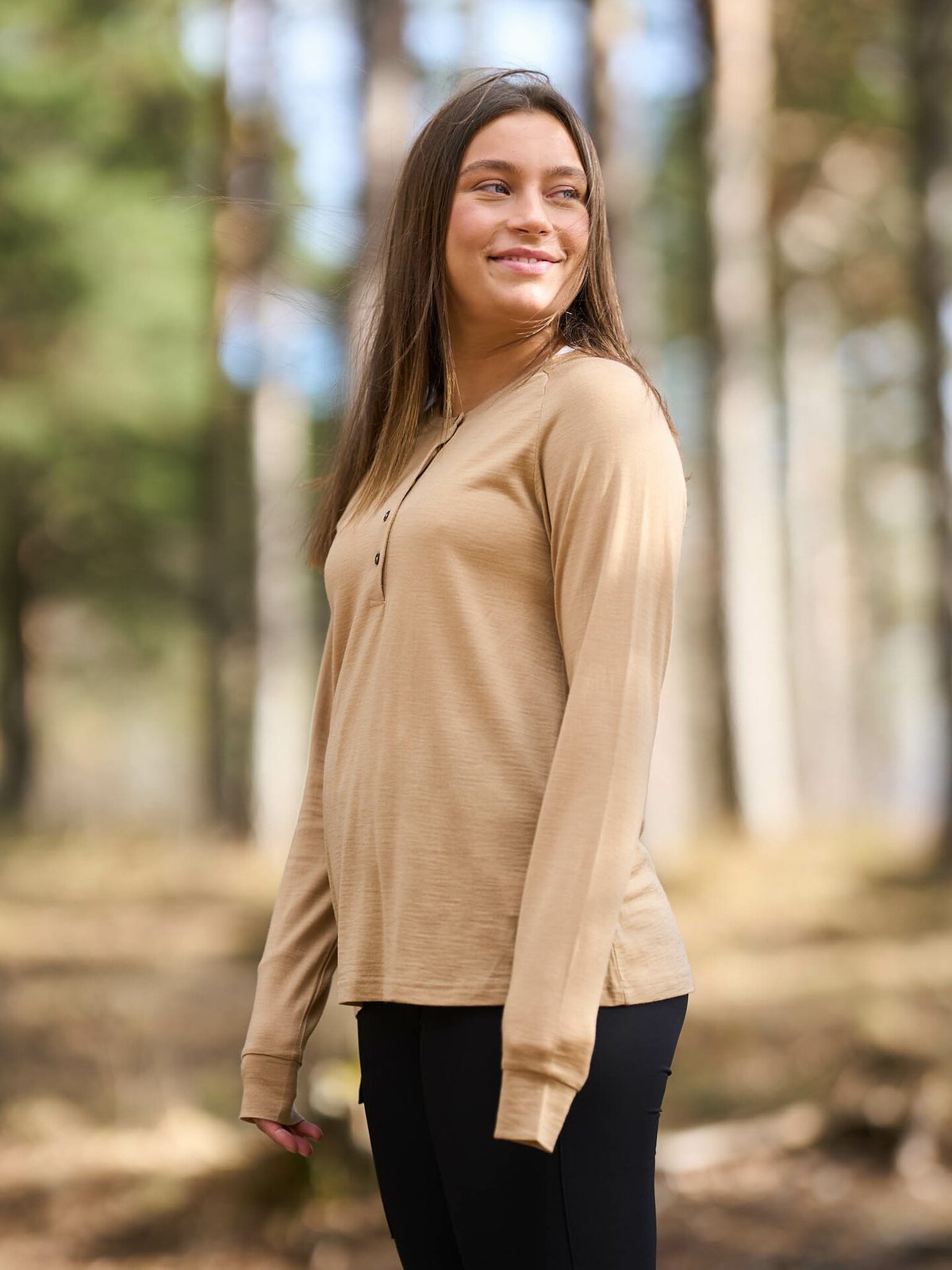 Bergans Lysebu Wool Henley Women Warm Sand