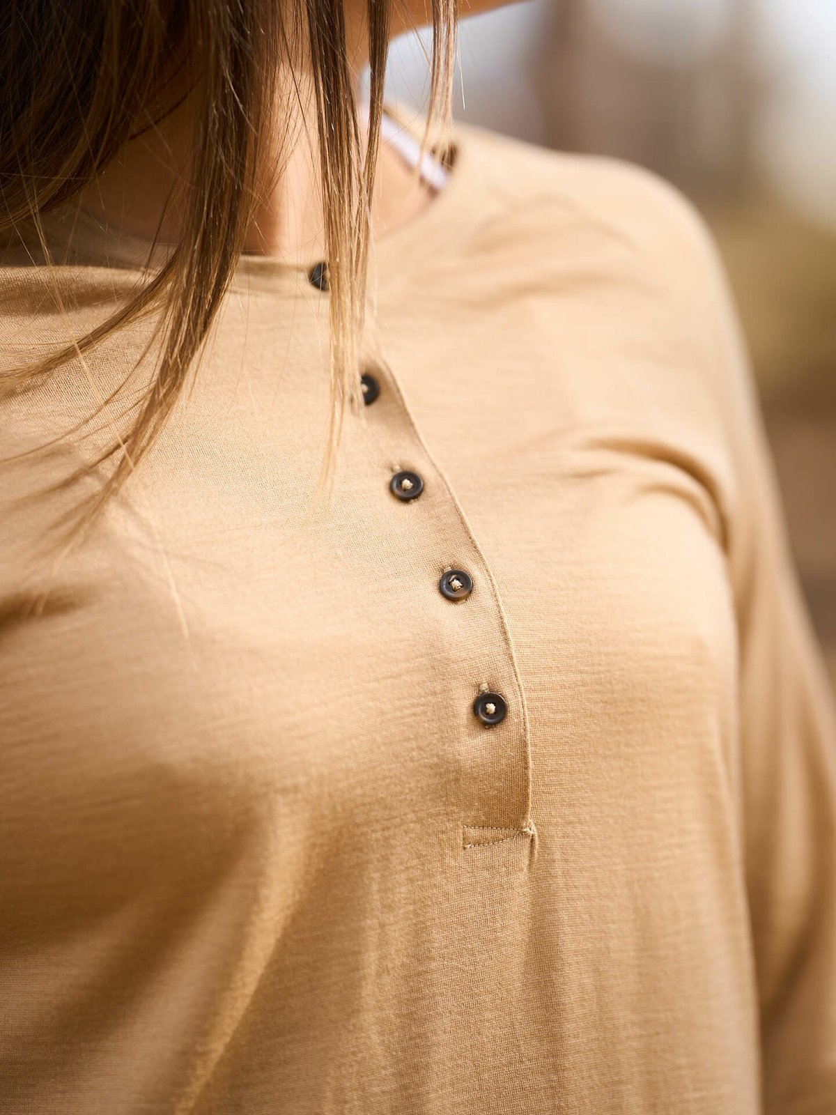 Bergans Lysebu Wool Henley Women Warm Sand