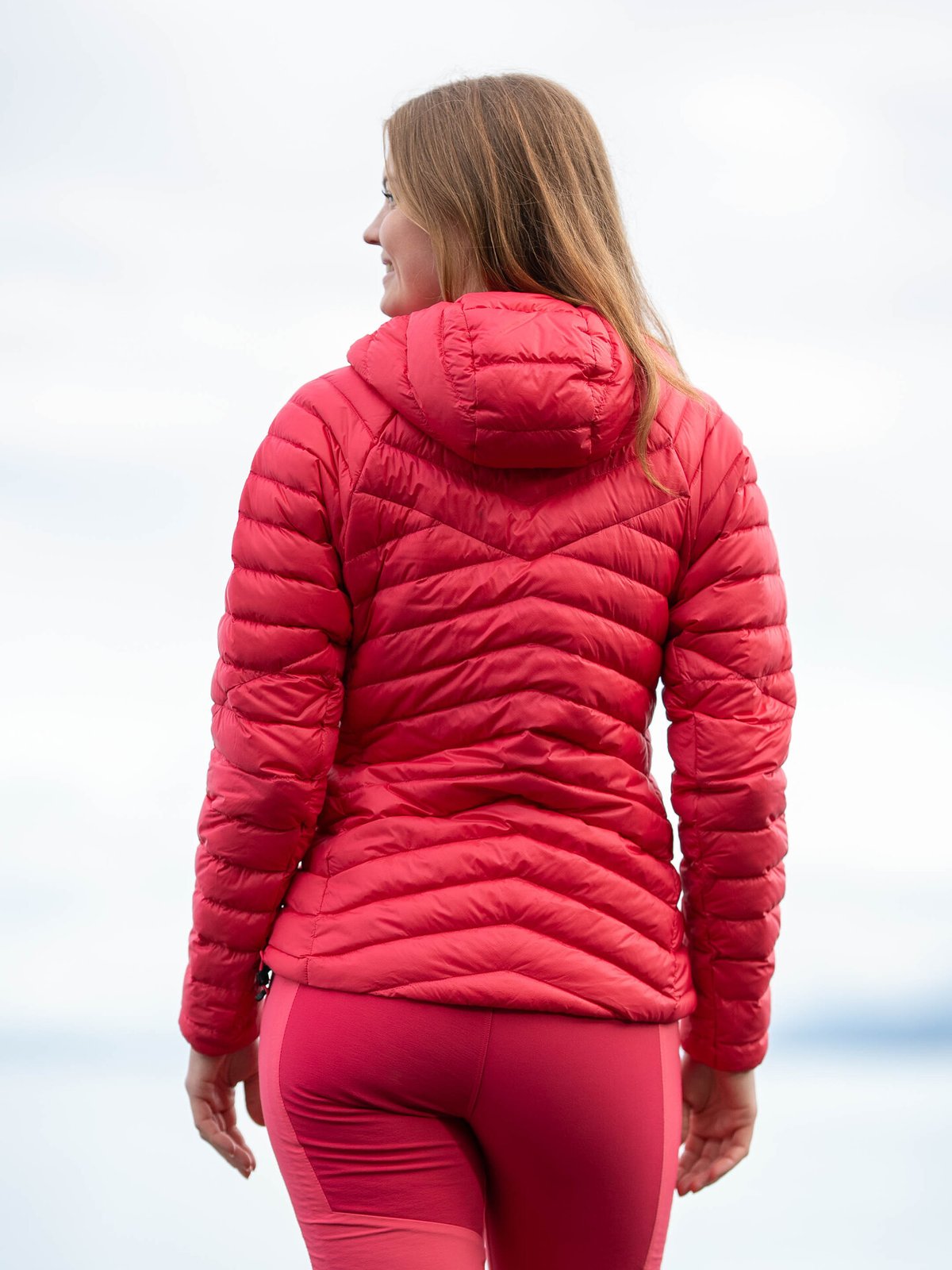 Bergans Tind Light Down Jacket Hood Women Alpine Rose