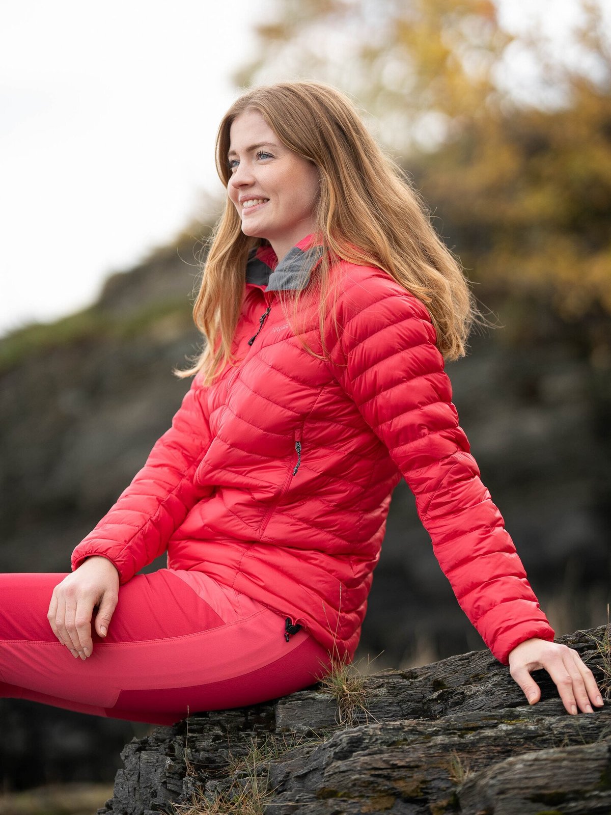 Bergans Tind Light Down Jacket Hood Women Alpine Rose