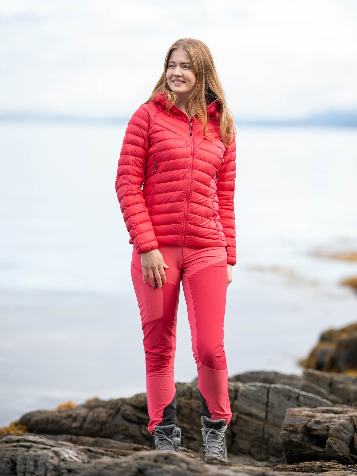 Bergans Tind Light Down Jacket Hood Women Alpine Rose