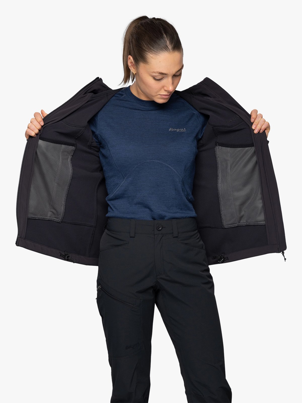 Bergans Vaagaa Softshell Jacket Hood Women Black