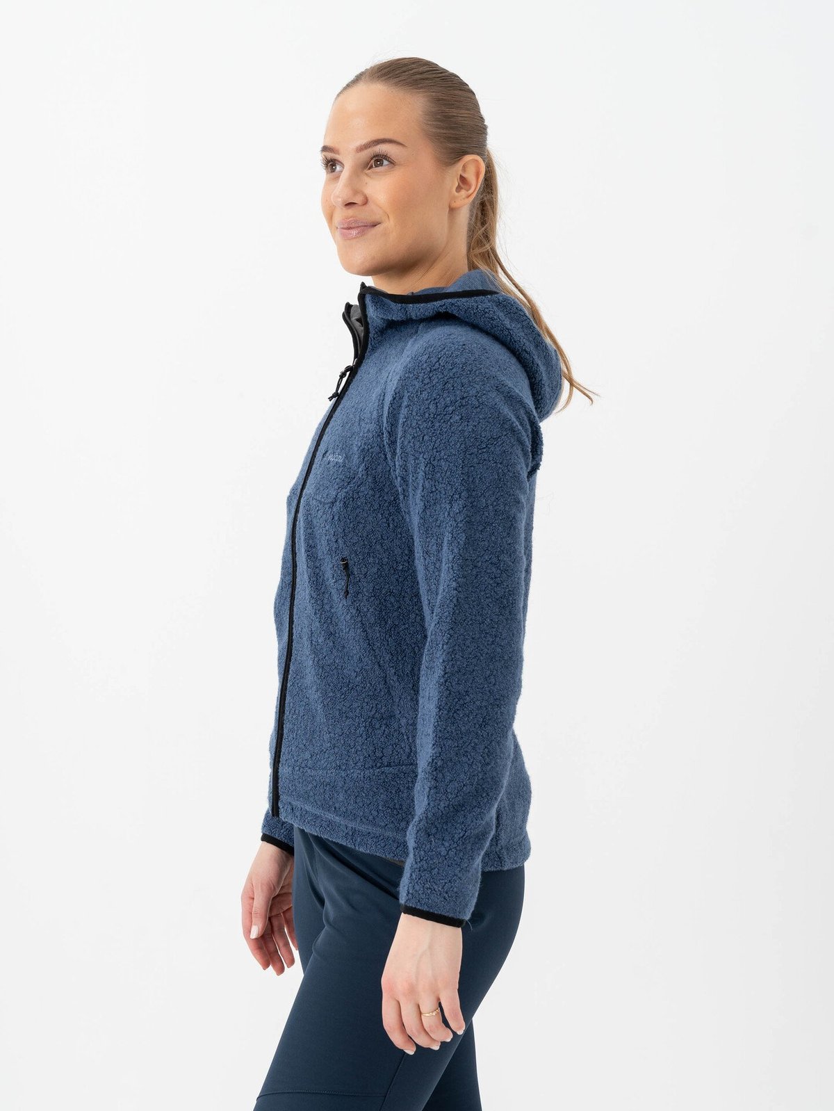 Bergans Vaagaa Merino Terry Midlayer Hoodie Women Granite Blue