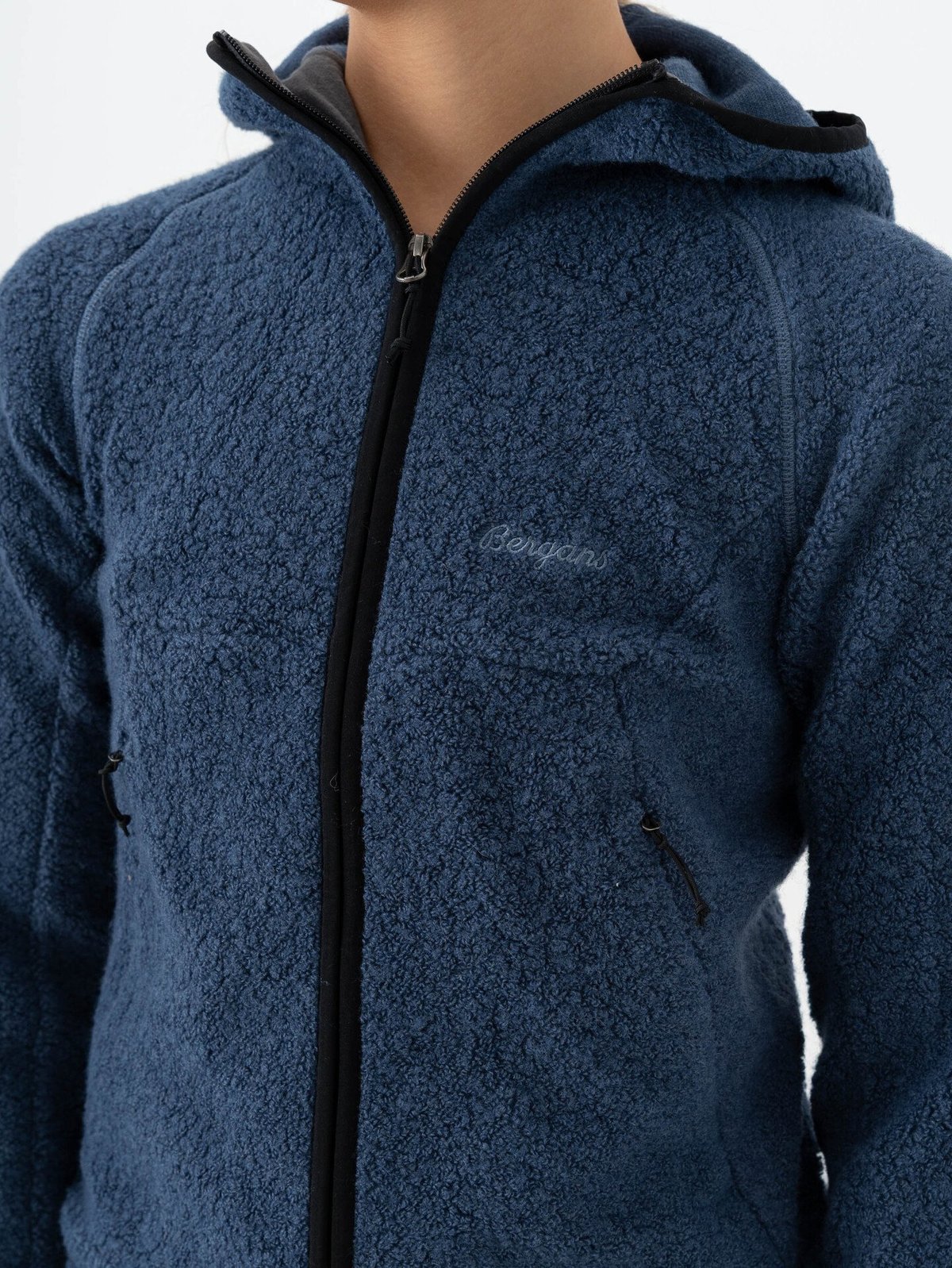 Bergans Vaagaa Merino Terry Midlayer Hoodie Women Granite Blue