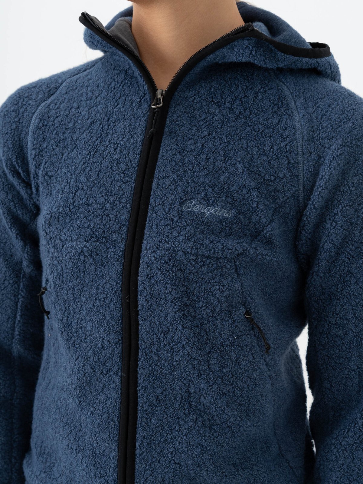 Bergans Vaagaa Merino Terry Midlayer Hoodie Women Granite Blue