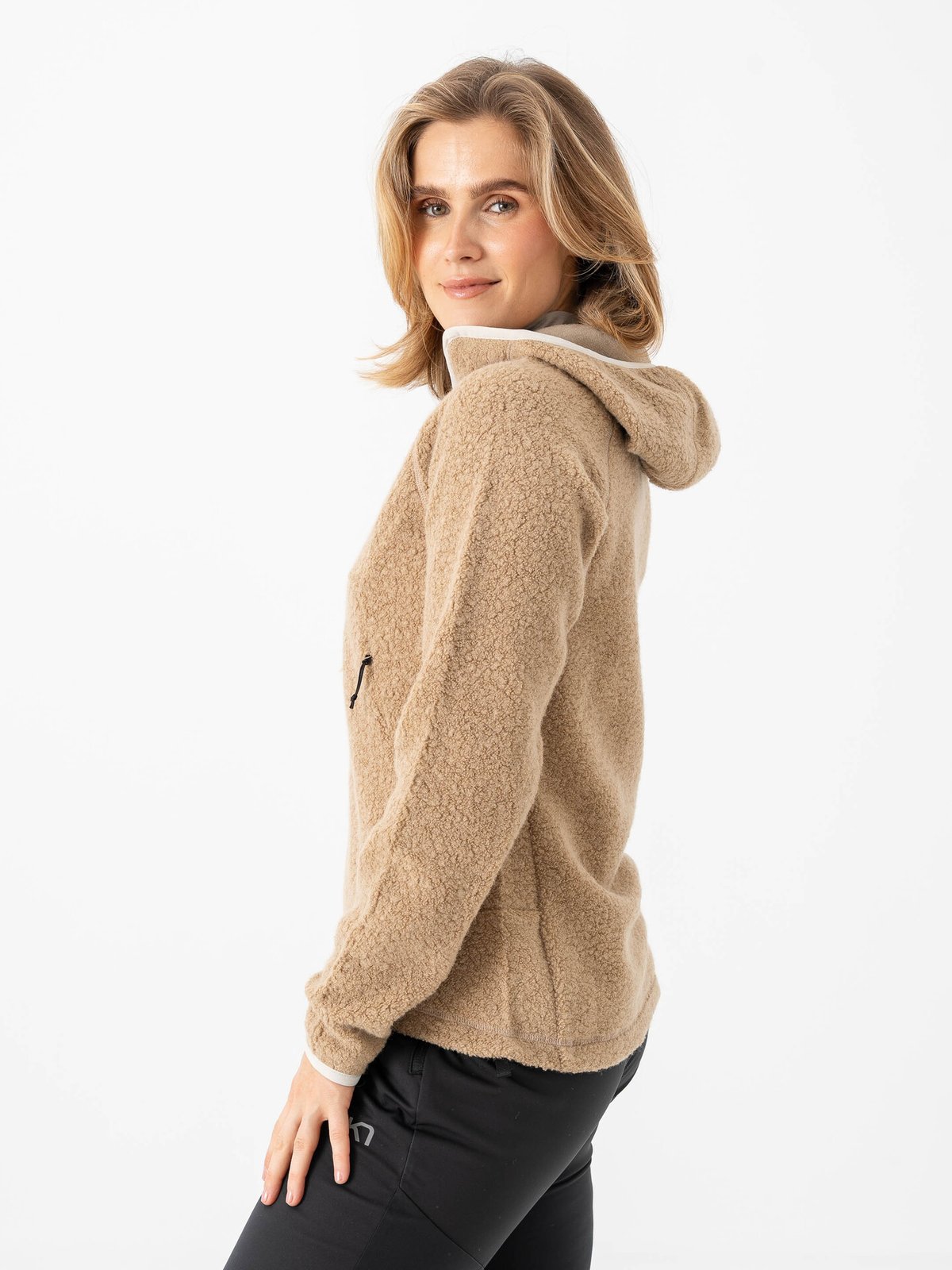 Bergans Vaagaa Merino Terry Midlayer Hoodie Women Sandstone