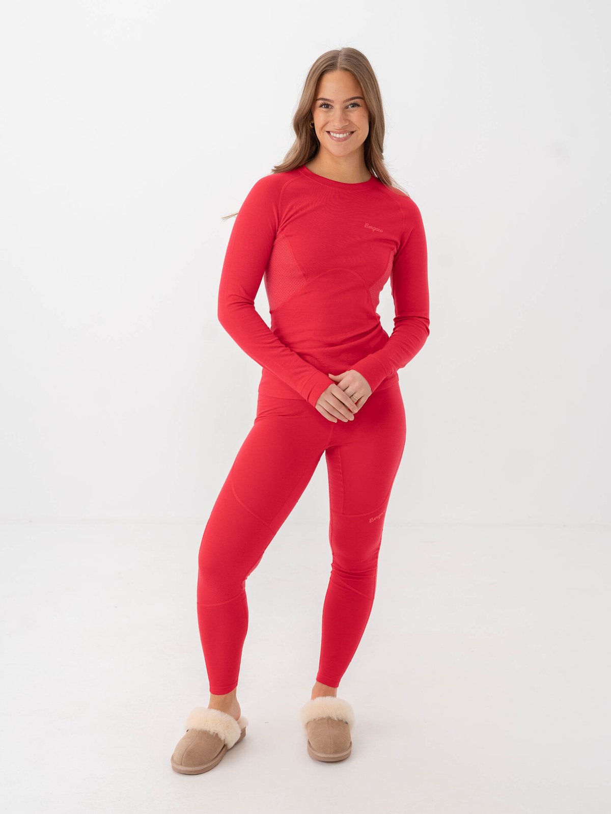 Bergans Inner:Pure Merino Long Sleeve Women Alpine Rose / Light Alpine Rose