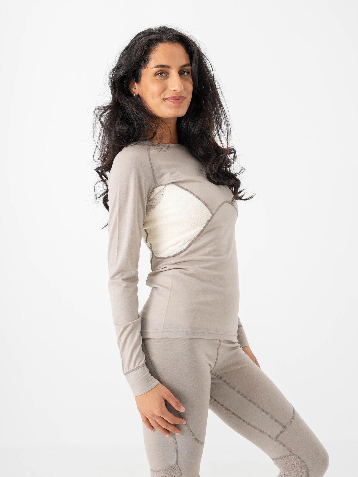 Bergans Inner:Pure Merino Long Sleeve Women Sandstone