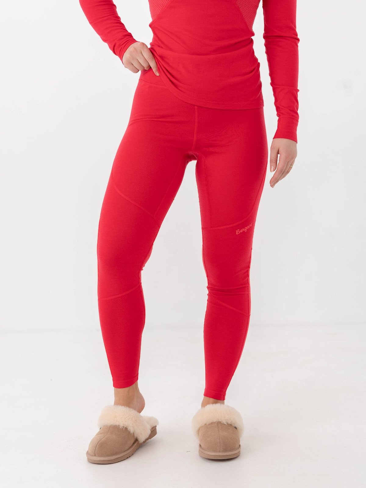 Bergans Inner:Pure Merino Tights Women Alpine Rose / Light Alpine Rose