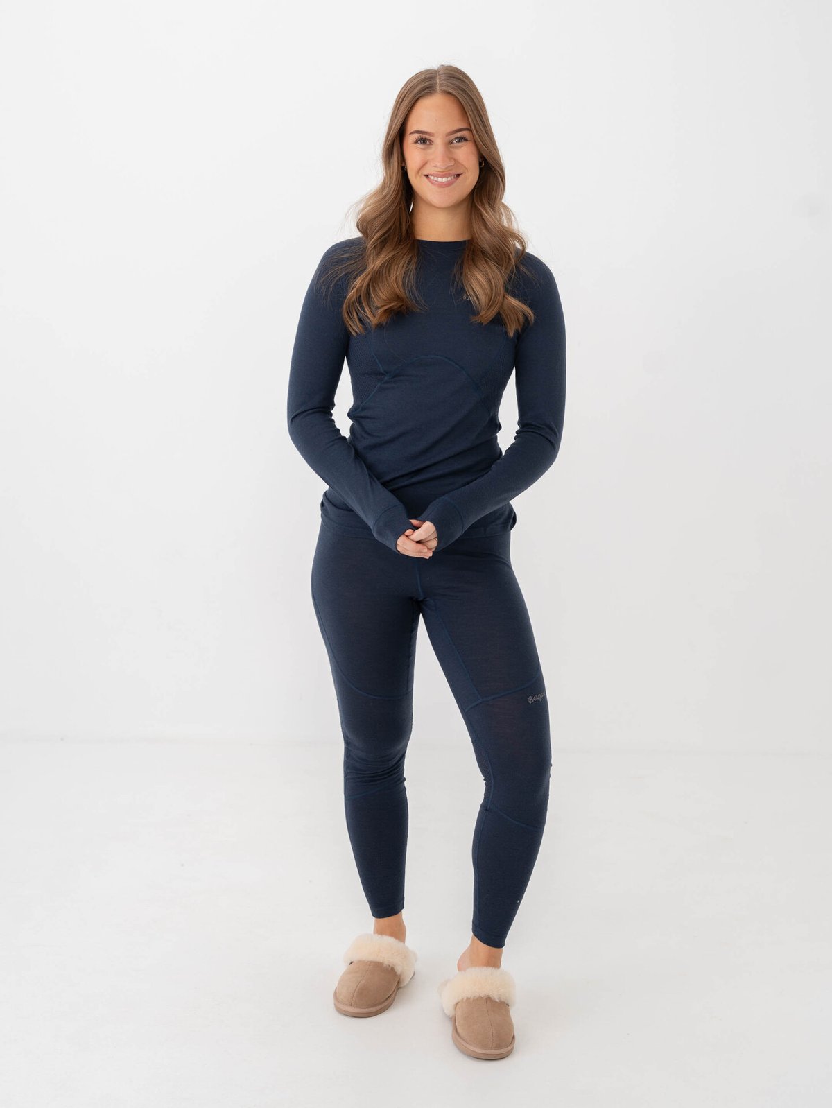 Bergans Inner:Pure Merino Tights Women Navy Blue
