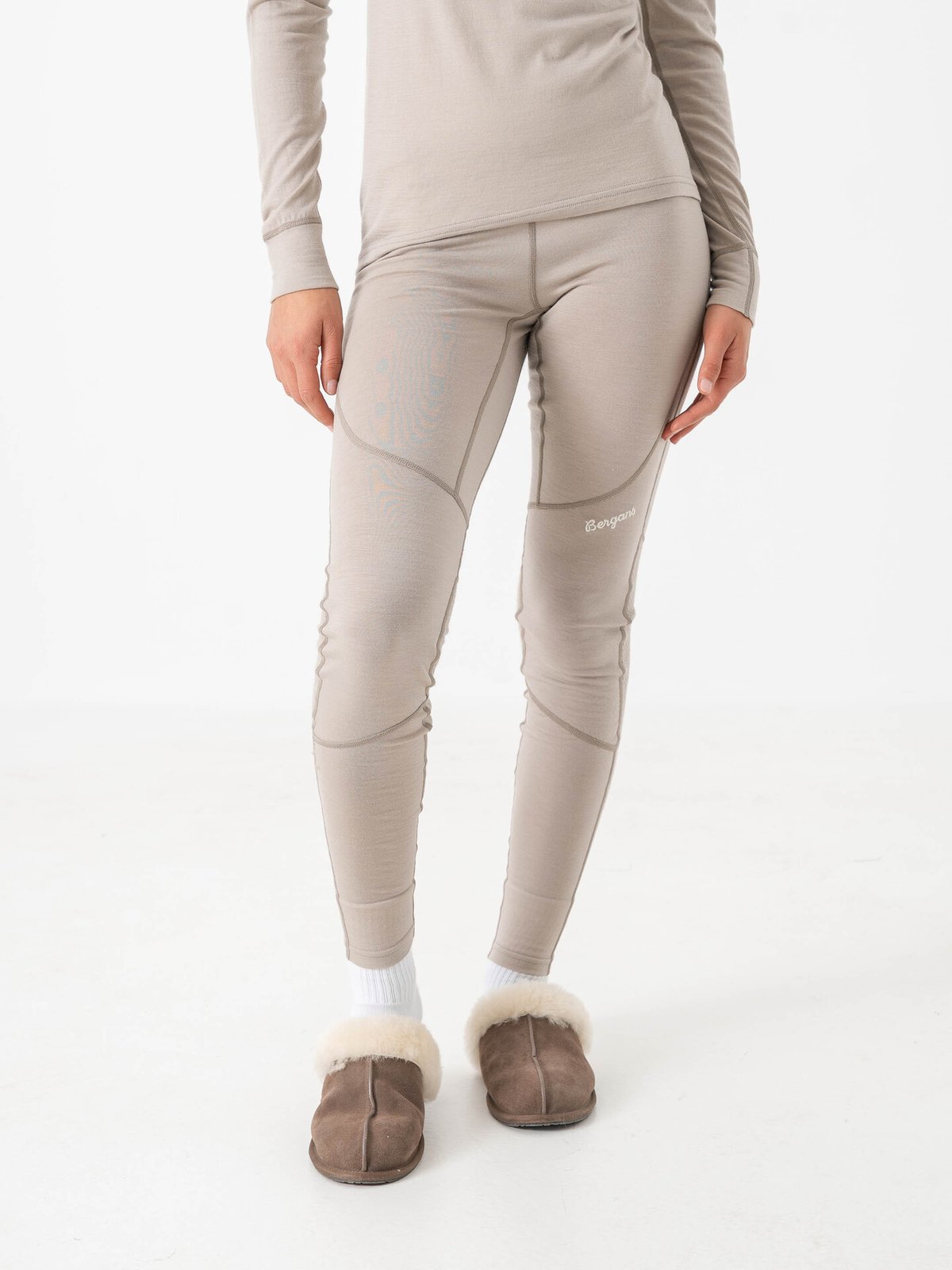 Bergans Inner:Pure Merino Tights Women Sandstone