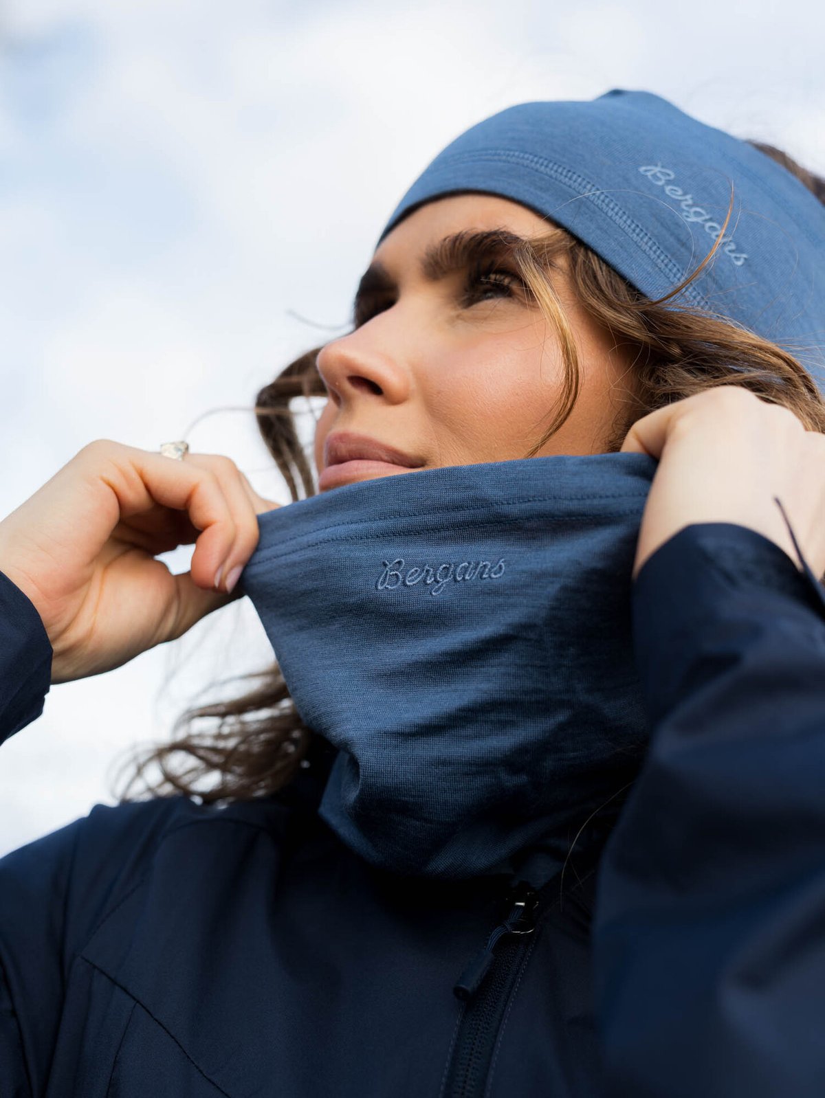 Bergans Wool Neck Warmer Granite Blue