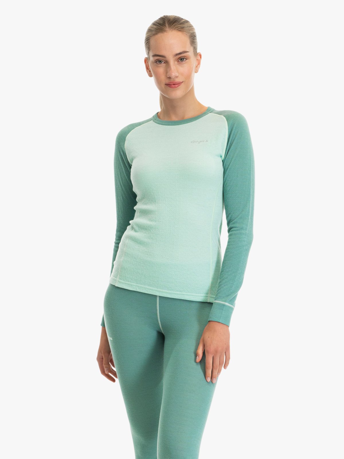 Bergans Inner:Dual Merino Long Sleeve Women Mint Crush