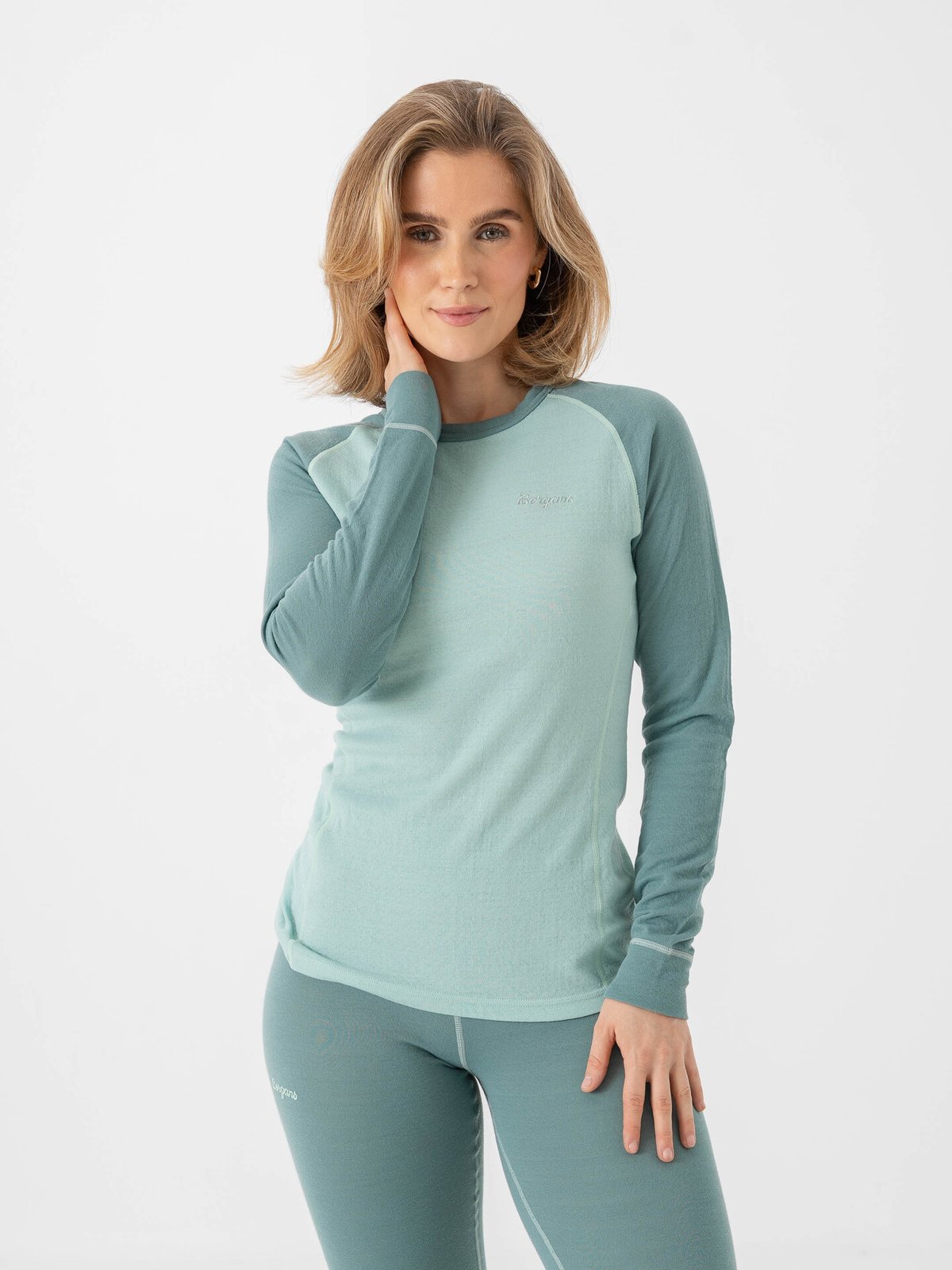 Bergans Inner:Dual Merino Long Sleeve Women Mint Crush