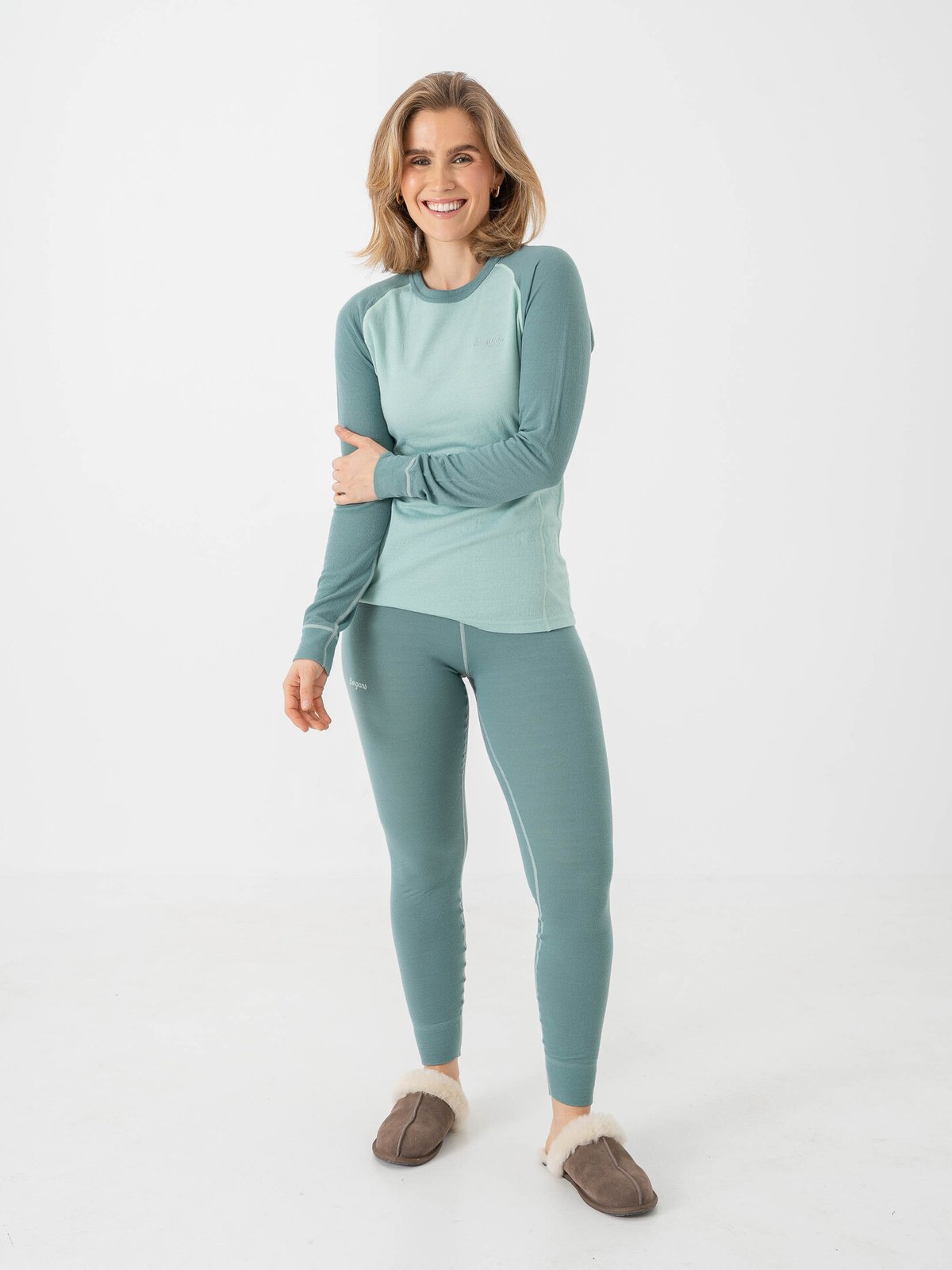 Bergans Inner:Dual Merino Long Sleeve Women Mint Crush