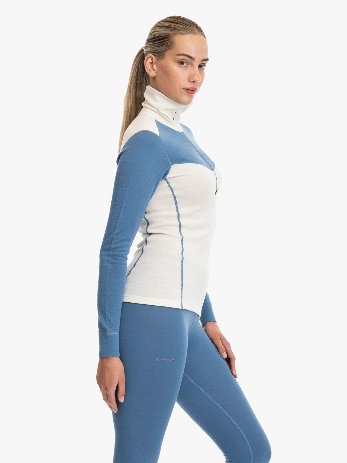 Bergans Inner:Dual Merino Half Zip Women Vanilla White