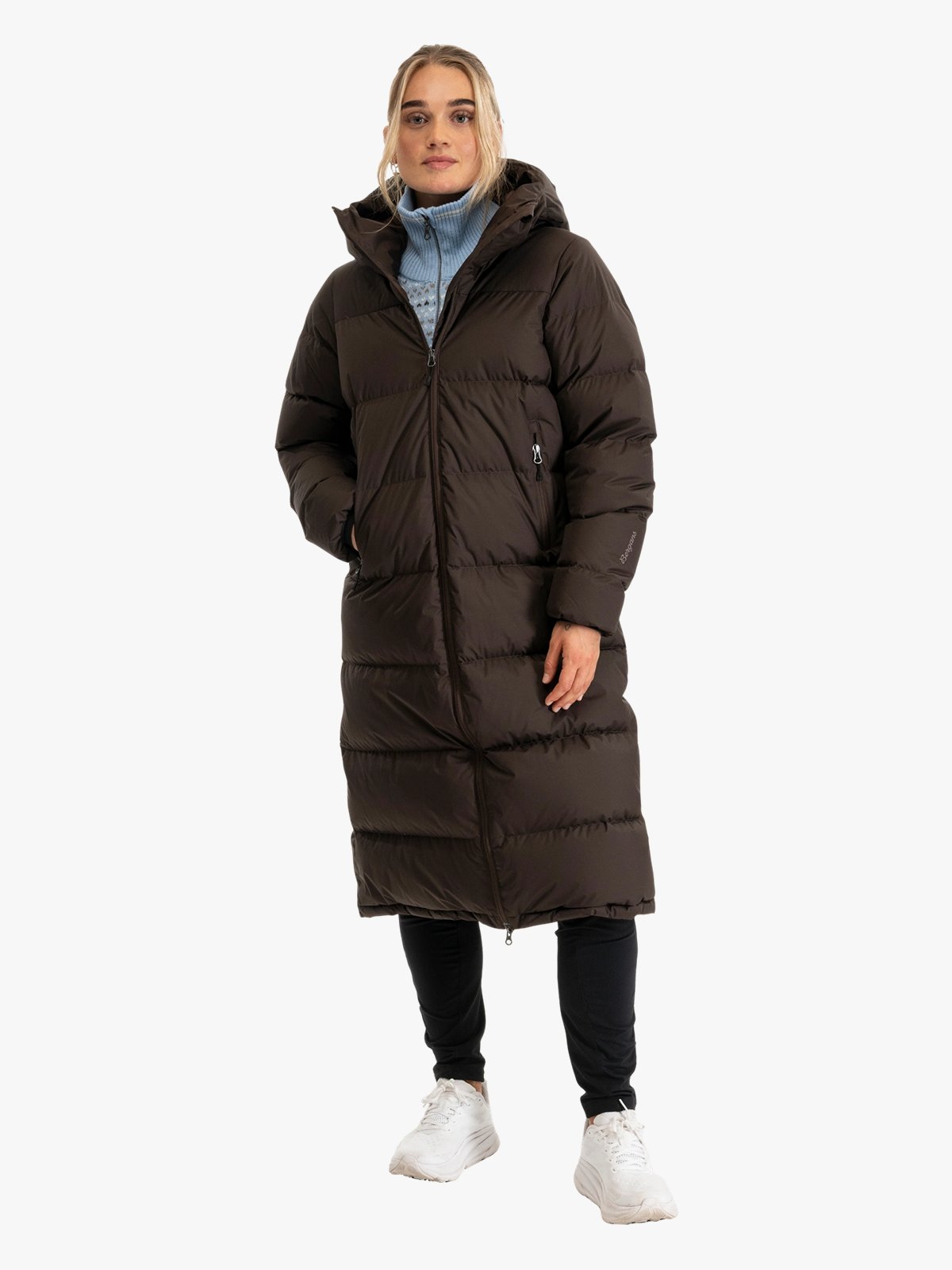 Bergans Oslo Down Long Coat Women Dark Chocolate