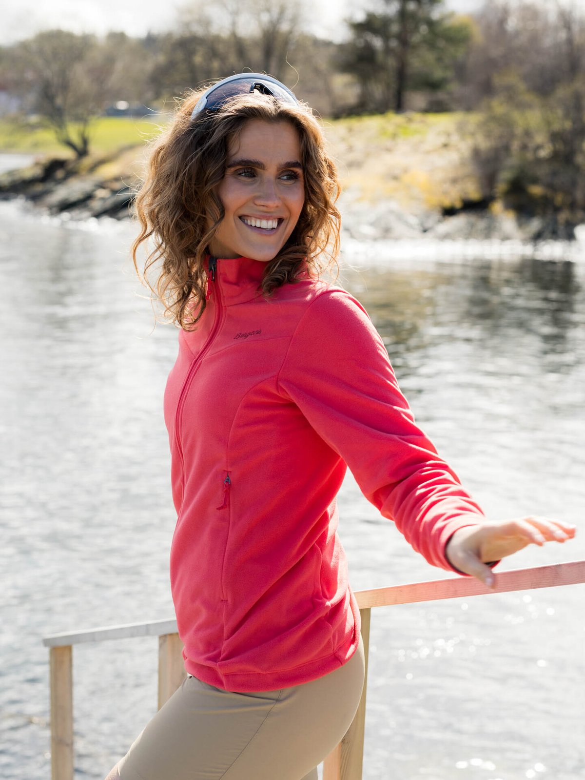Bergans Finnsnes Fleece Jacket Women Peachy Red