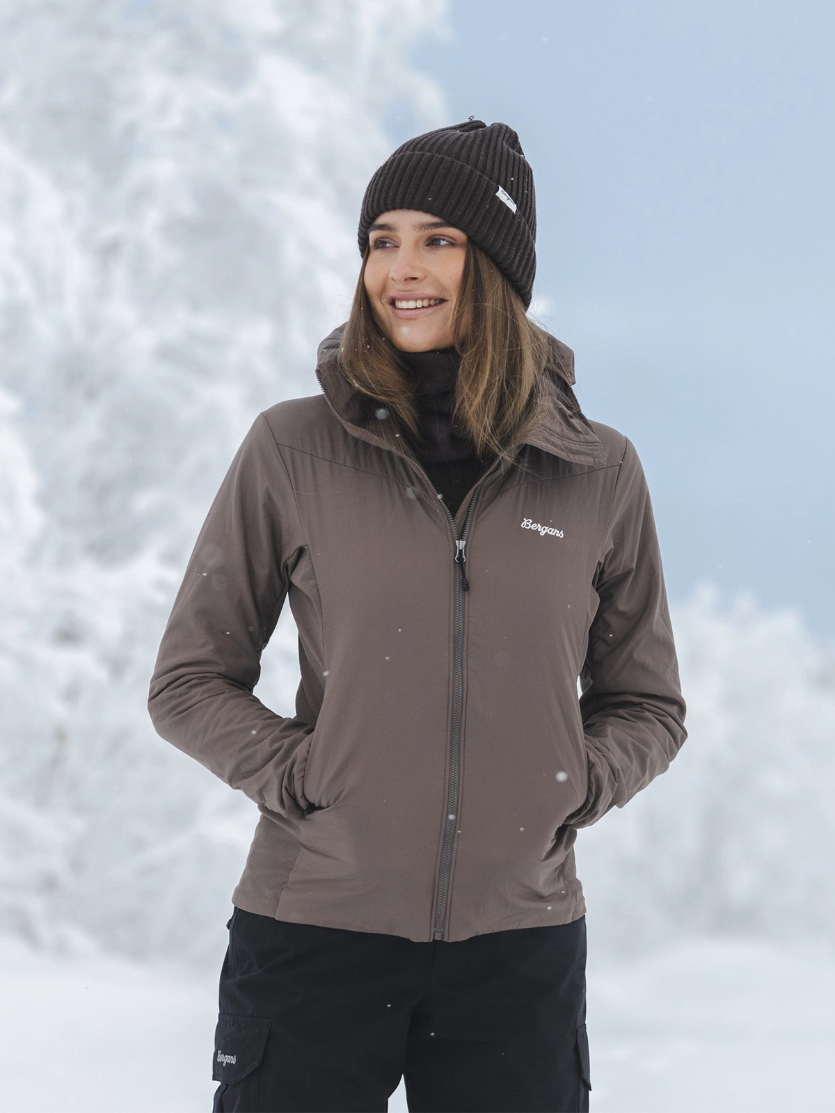 Bergans Holo Hood Jacket Women Hot Cocoa