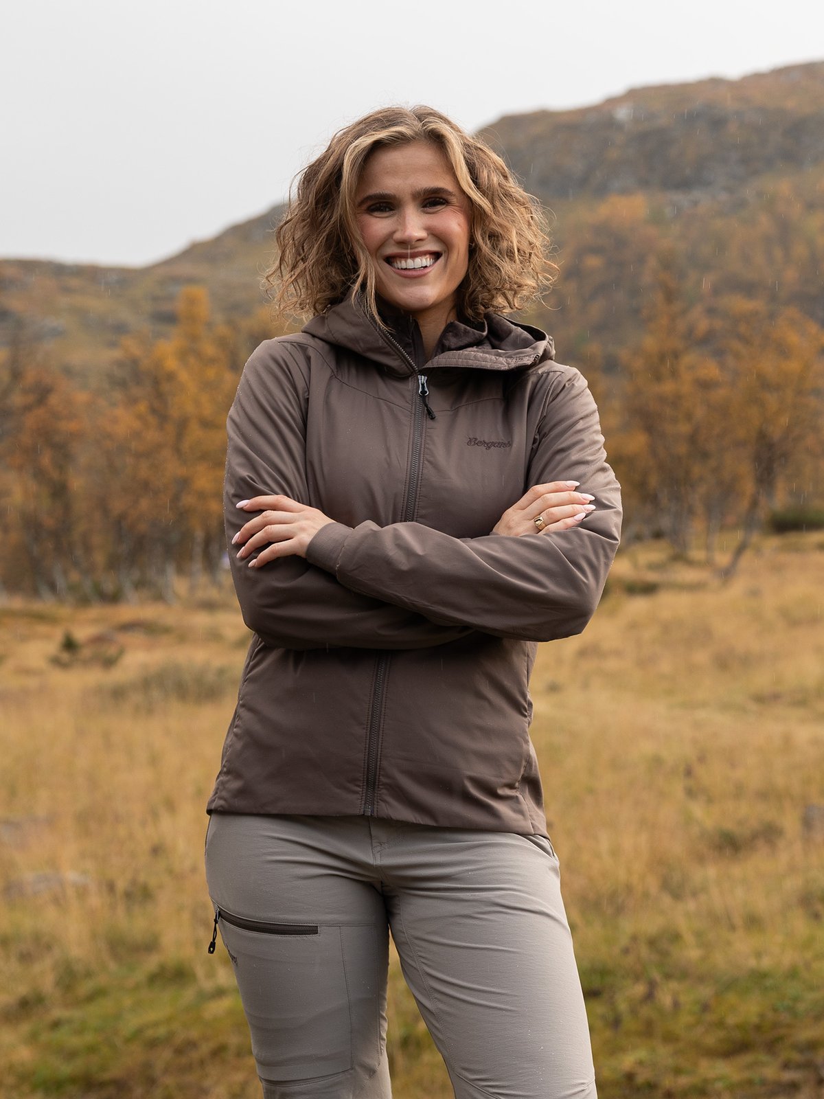 Bergans Holo Hood Jacket Women Hot Cocoa
