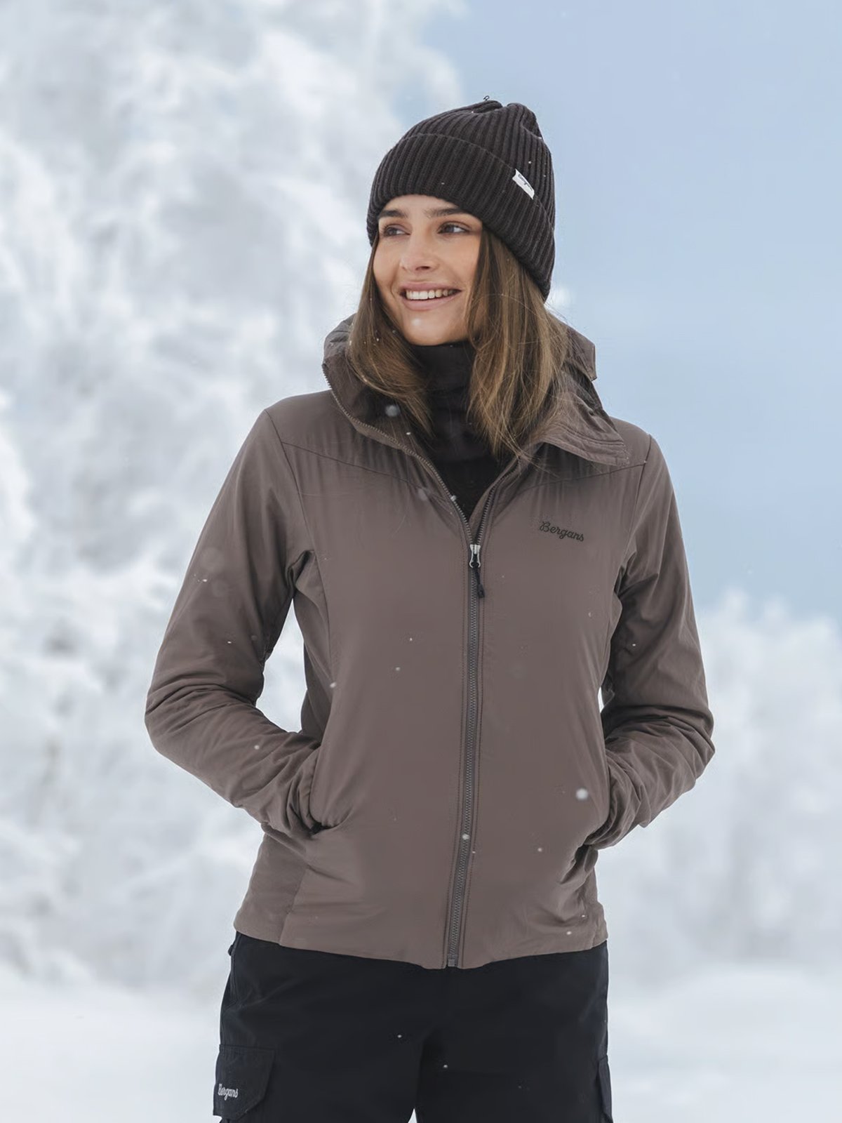 Bergans Holo Hood Jacket Women Hot Cocoa