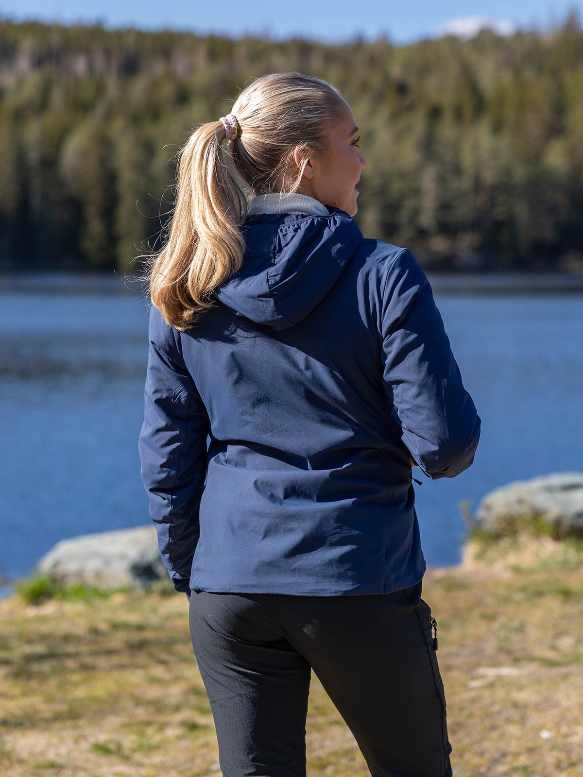 Bergans Holo Hood Jacket Women NavyBlue