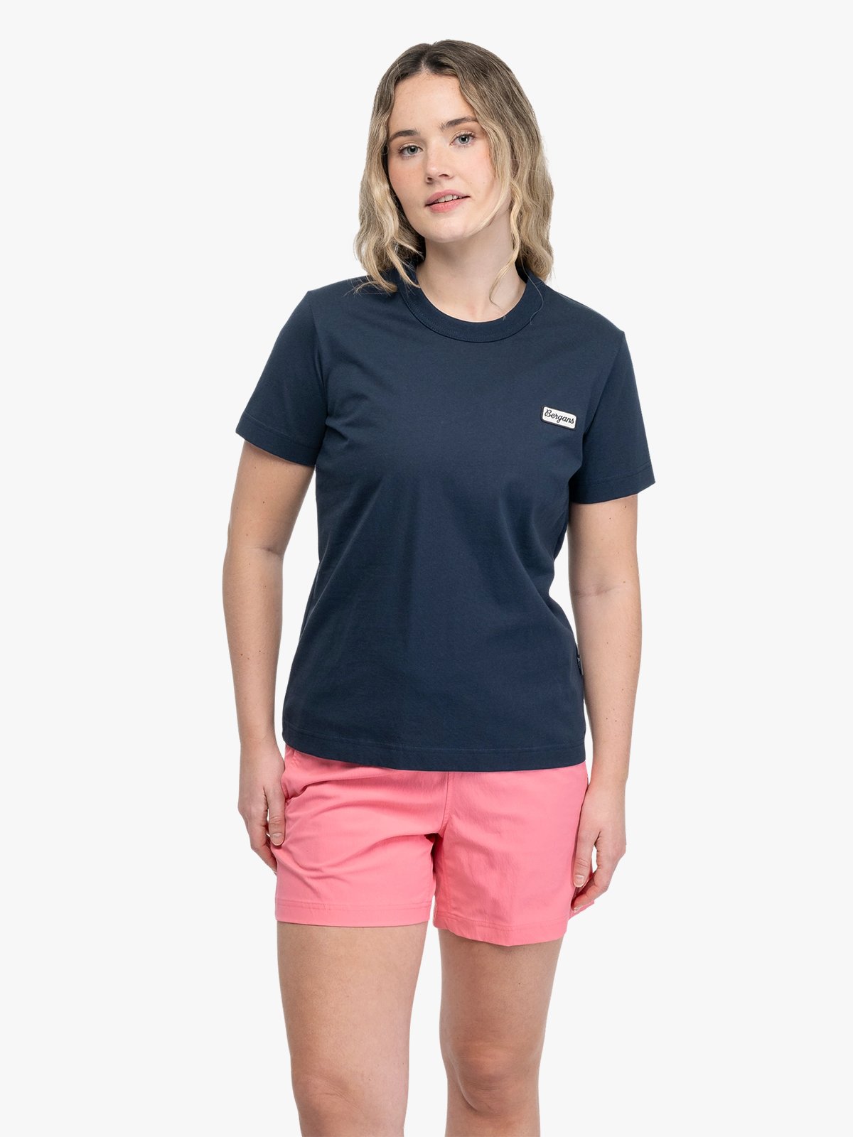 Bergans Logo Cotton Tee Women Navy Blue