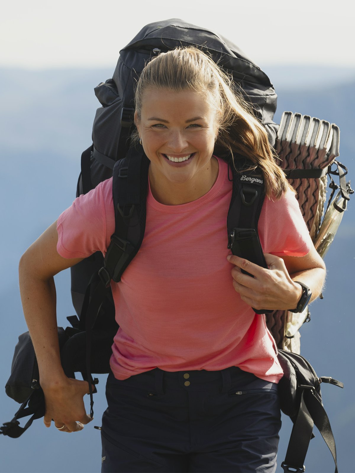 Bergans Merino Light Tee Women Cherry Blossom