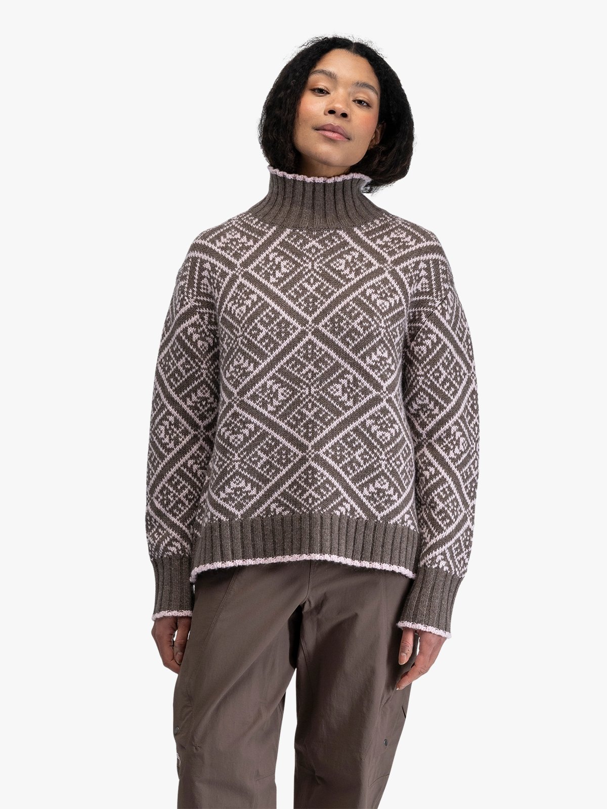 Bergans Vega Knitted Wool Jumper Women Hot Cocoa