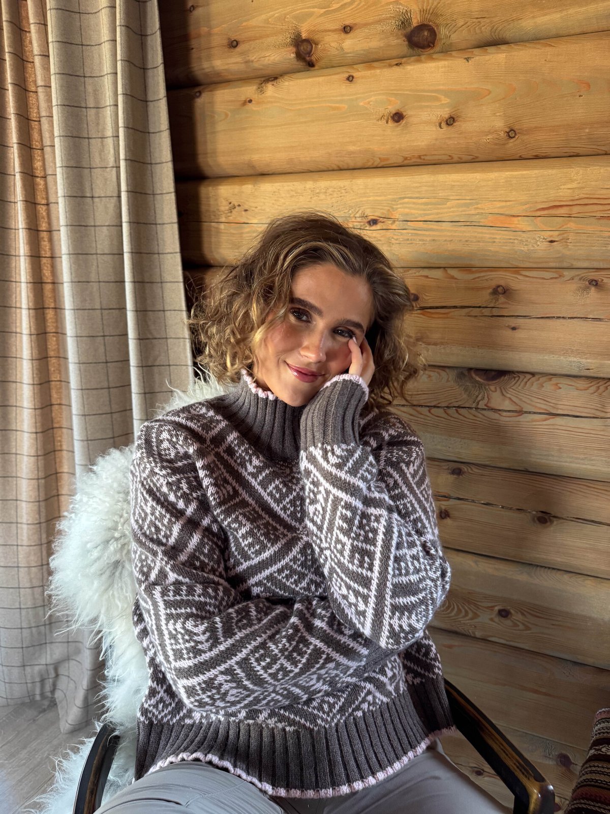Bergans Vega Knitted Wool Jumper Women Hot Cocoa