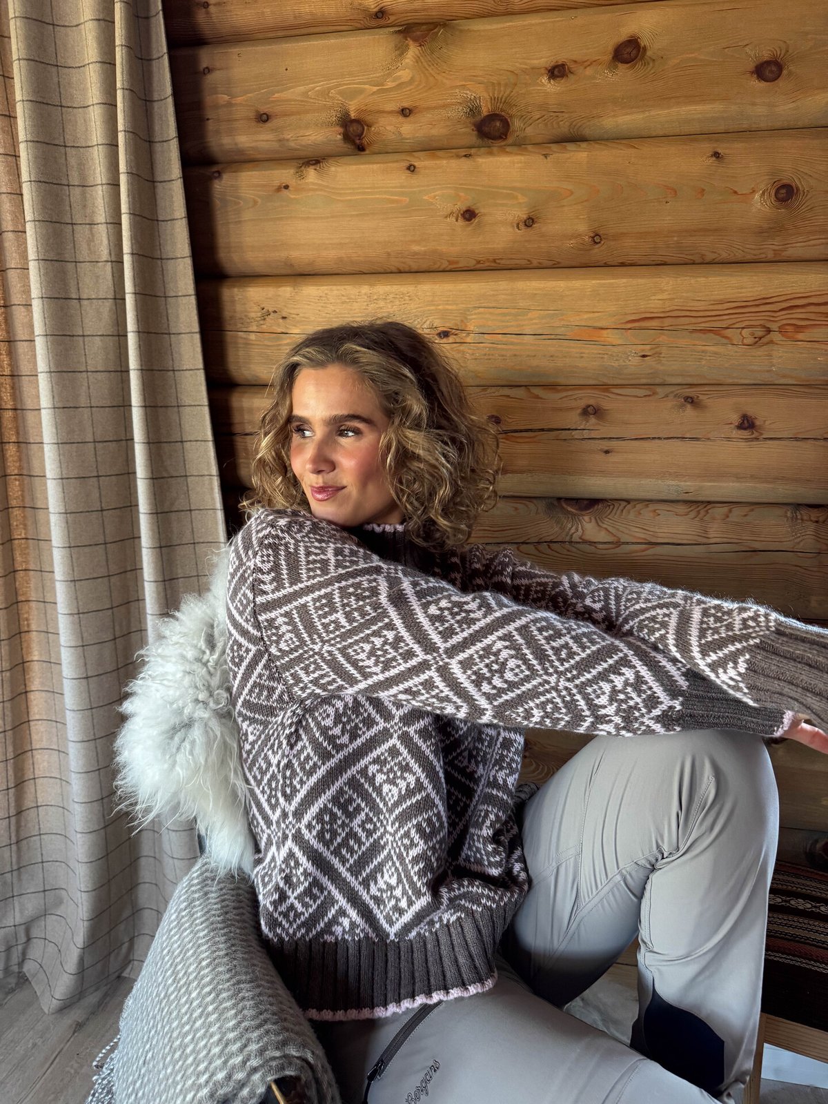 Bergans Vega Knitted Wool Jumper Women Hot Cocoa