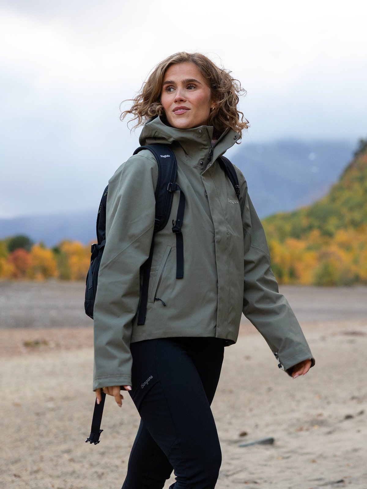 Bergans Vega 2L Shell Jacket Women Green Mud