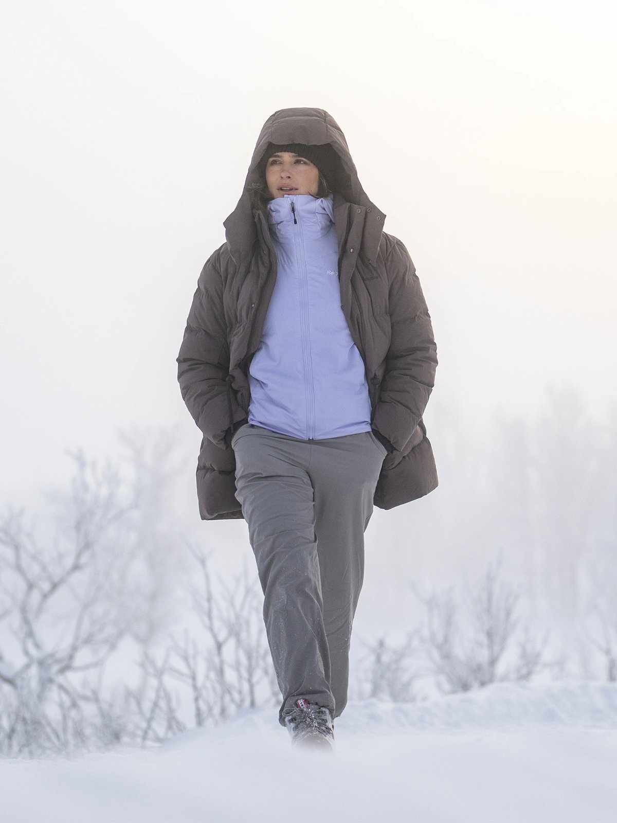Bergans Dyna Down Hood Jacket Women Hot Cocoa