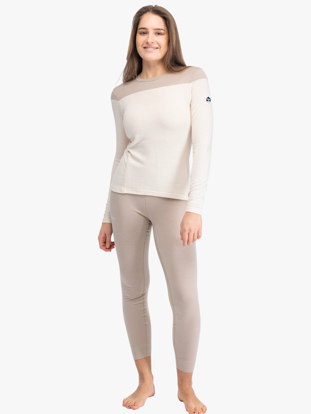 Bergans Inner:Dual Merino Long Sleeve Women Creme / Beige