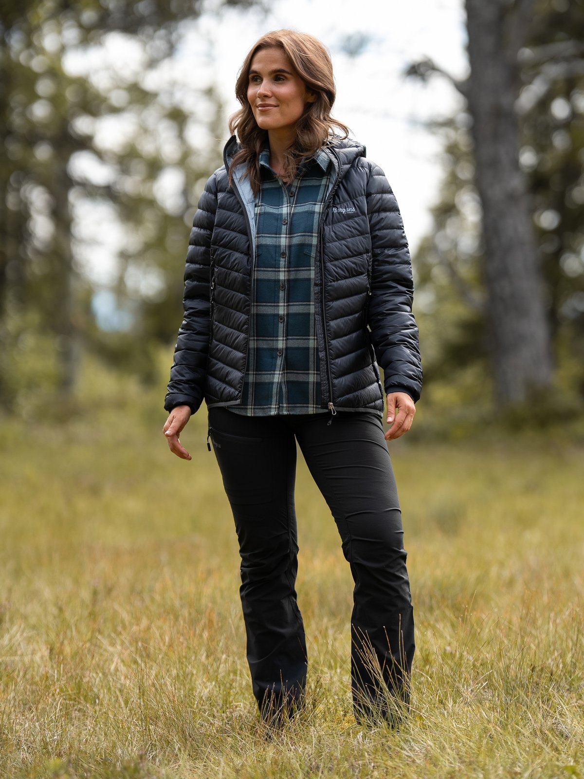 Bergans Senja Down Light Jacket w/Hood Dark Shadow Grey