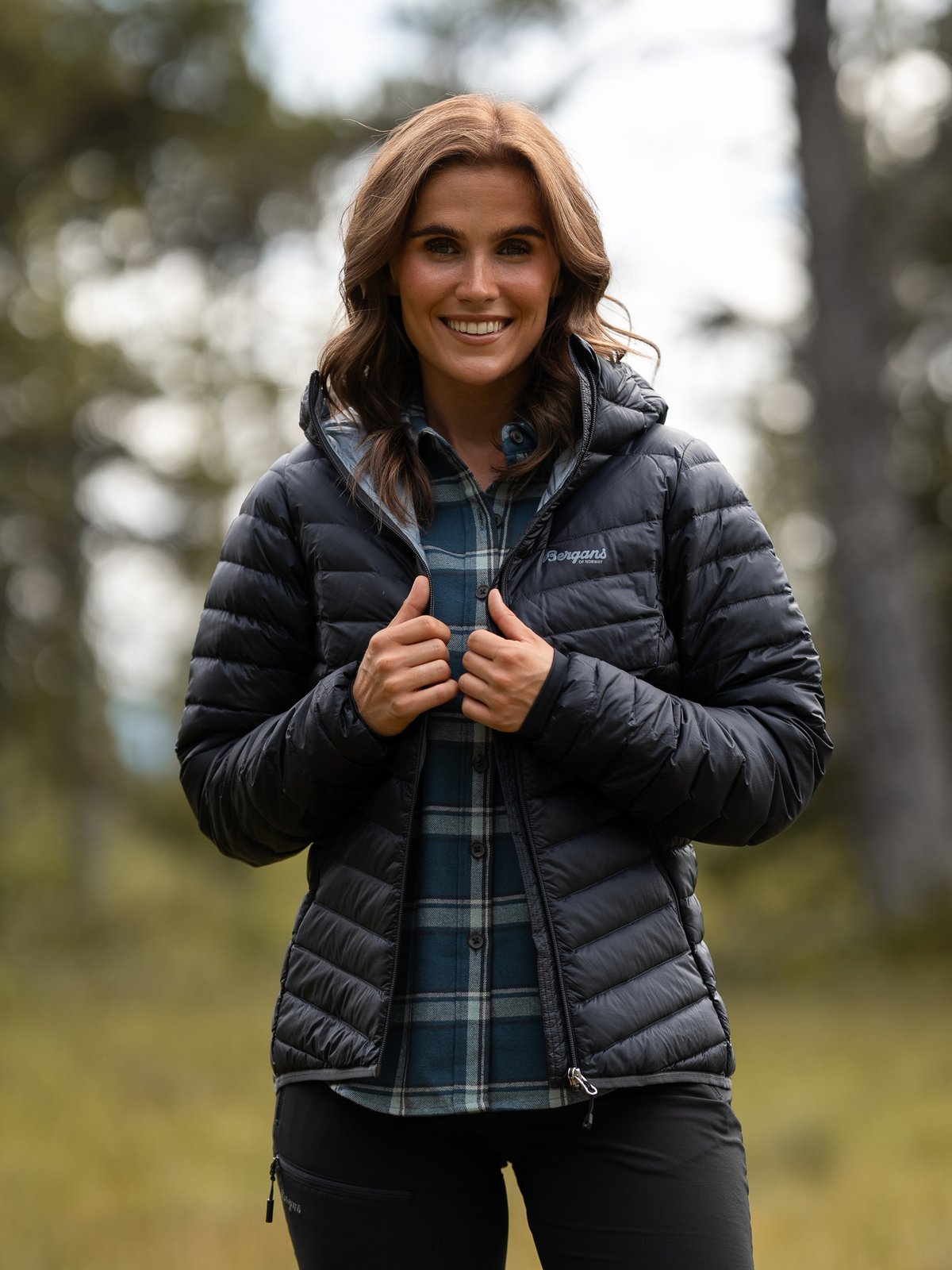 Bergans Senja Down Light Jacket w/Hood Dark Shadow Grey