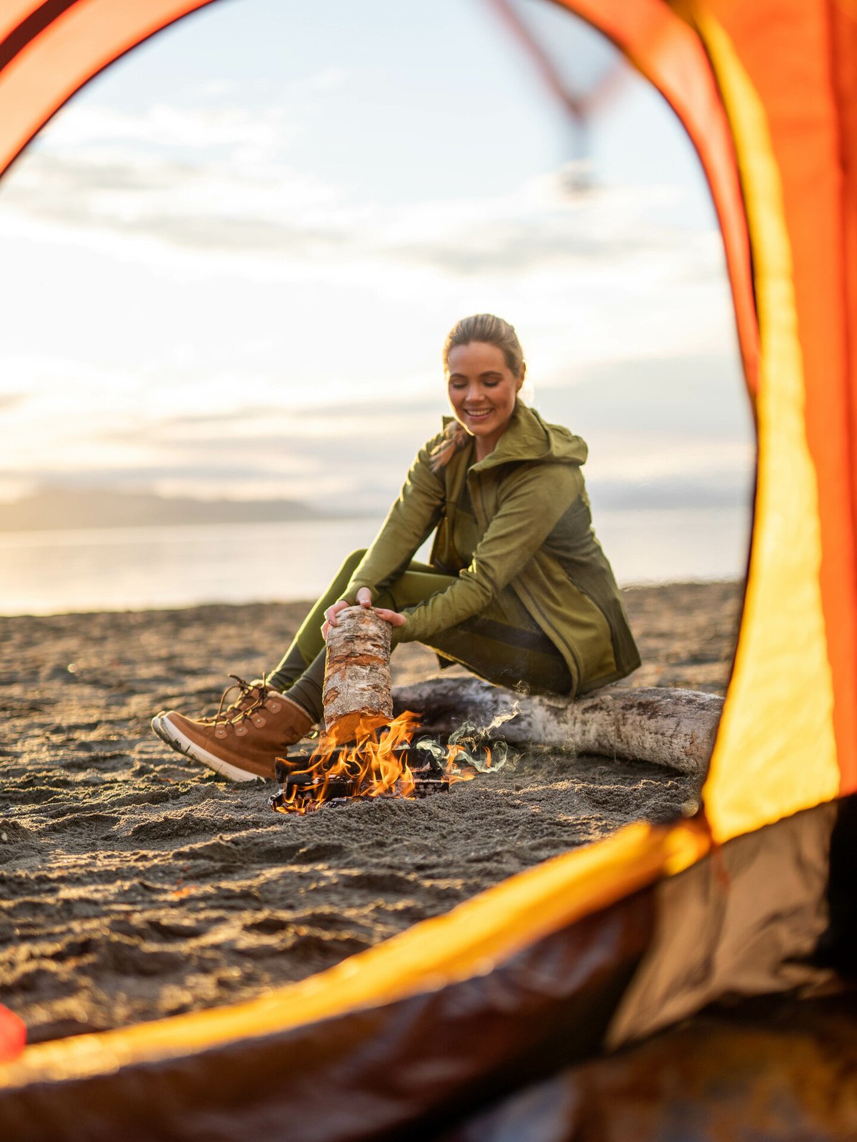 Bergans Cecilie Wool Tights Trail Green / Dark Olive Green