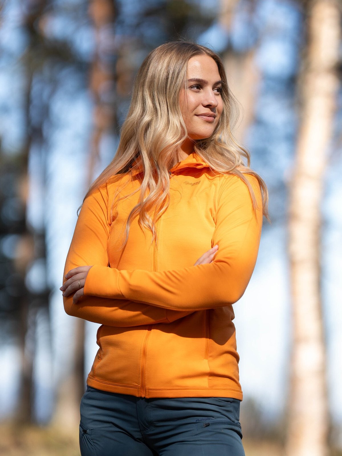 Bergans Cecilie Wool Hood Jacket Lush Yellow / Cloudberry Yellow