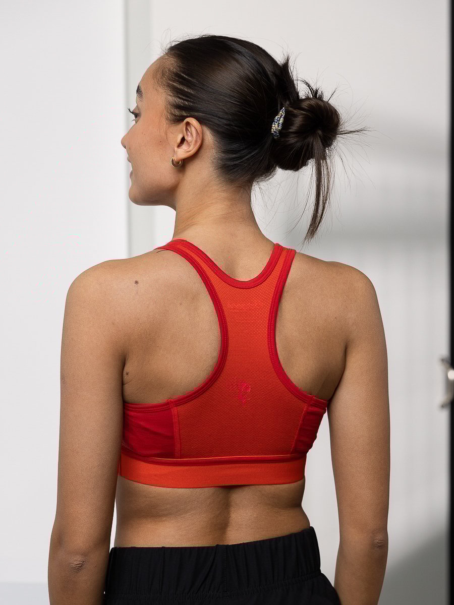 Bergans Cecilie Wool Top Red Leaf/Energy Red