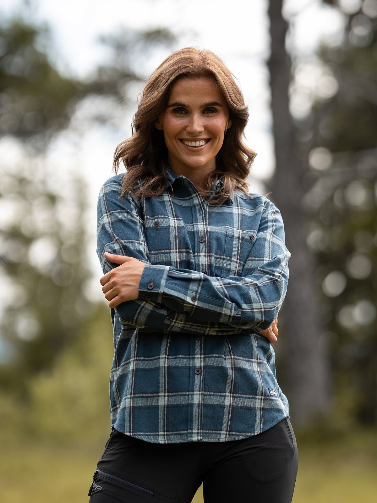 Bergans Tovdal Shirt Orion Blue / Misty Forest Check