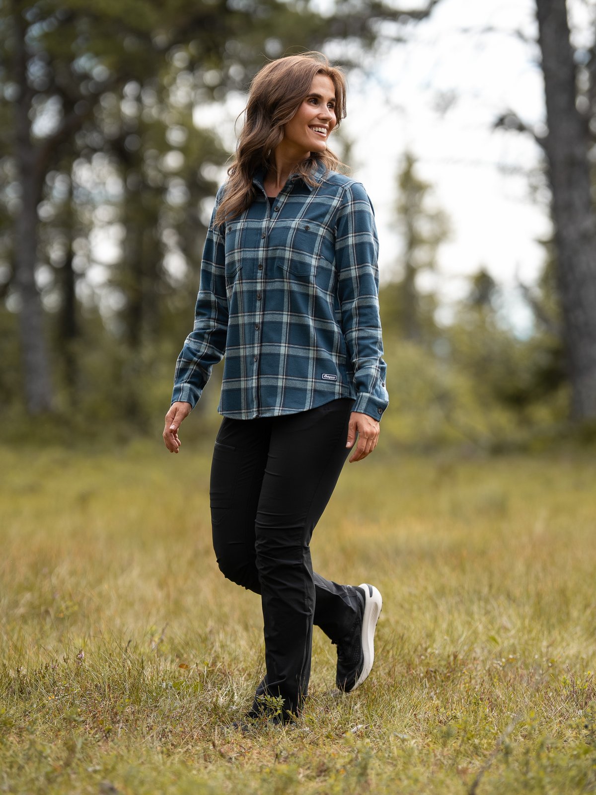 Bergans Tovdal Shirt Orion Blue / Misty Forest Check
