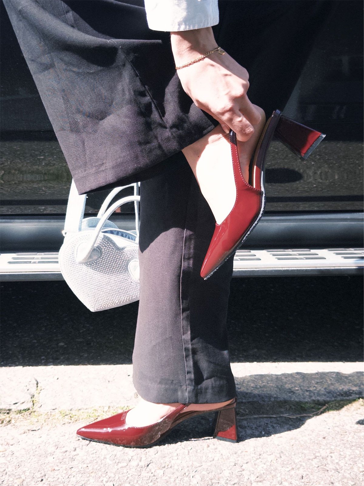 Bianco Maralyn Slingback Patent Burgundy