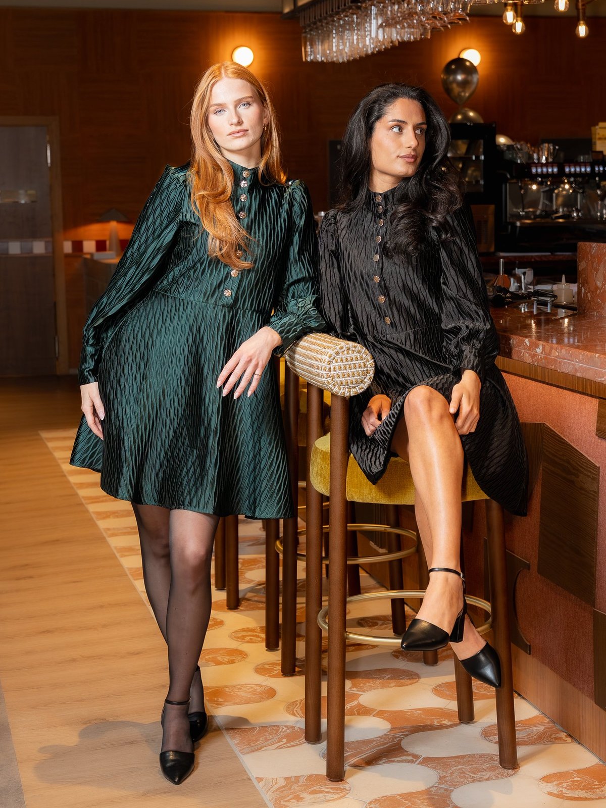 Bianco Devived Pump Faux Leather Black